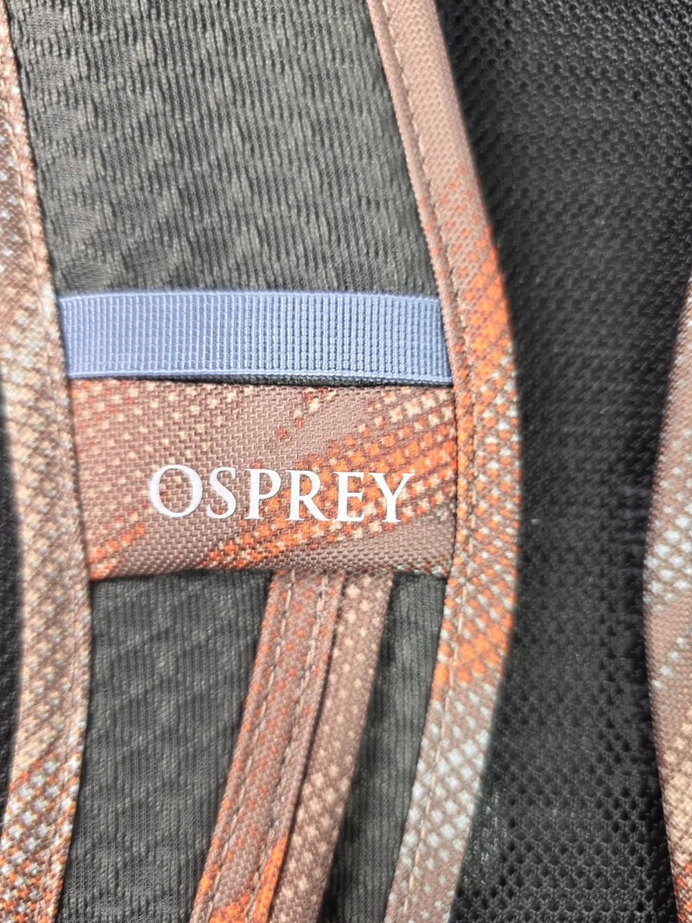 OSPREY Smoky Desert Print Daylite Backpack in Brown with Orange and Blue Accents